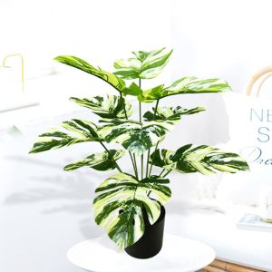 TIRRALIRRA Lớn Cành cọ nhiệt đới nhân tạo Cây nhiệt đới Dĩa 9-24 Lá Cọ Xanh Cây cọ giả Nhựa Lá lưng Rùa nhân tạo Trang trí vườn nhà