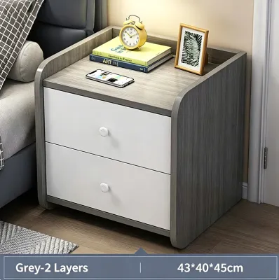 Magic Home Bedside Table Simple Modern Bedside Table Bedroom Cabinet with Drawers Wooden Side Table
