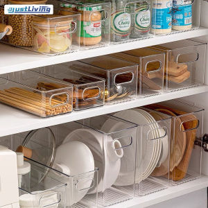 JustLiving Multi Size Acrylic Drawer Storage Box Household Transparent Sundries Cabinet Storage Basket Kitchen Desktop Storage Container