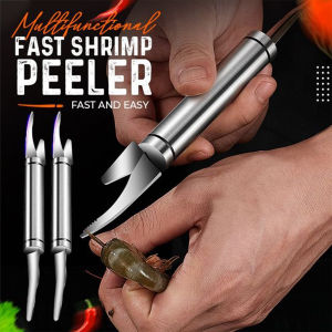 6 In 1 Multifunctional Fast Shrimp Peeler Stainless Steel Shrimp Line Cutting Scraping Digging Fish Scales Kitchen Tools