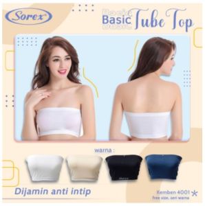 3Pcs Kemben Seamless | Bra BH | Wanita Sorex 4001 | Tanpa Tali dan Busa | Anti Slip