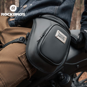 ROCKBROS PU Leather Motorcycle Leg Bag Portable Wear-resistant Waist Bag Fashionable Motorbike Shoulder Bag