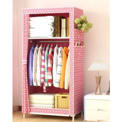 tủ vải đựng quần áo khung thép inox 1 buồng 3D vải cotton cao cấp tiện lợi