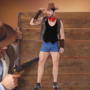 New Halloween Western Cowboy Costume for Men Size cosplay Bar party costume
