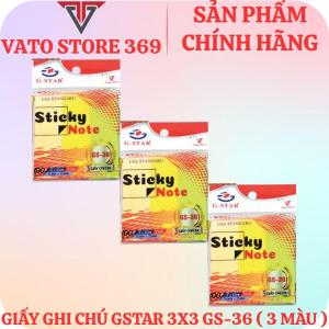 Giấy note ghi chú GSTAR GS-36 ba màu 3x3 75mm x 75mm 100 tờ