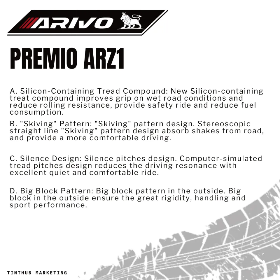 ARIVO 185/55 R15 82V - PREMIO ARZ1 (FREE GIFT!!)