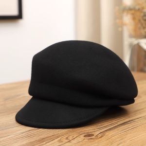 ADAM Vành nghiêng Mũ báo chí Màu đơn sắc Hỗn hợp len Mũ Beret Cổ điển Thoáng khí Mũ lưỡi trai Dành cho phụ nữ