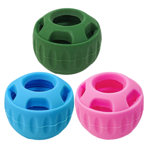 Dog Teething Toy with Treats Dispenser Silicone Chew Ball Interactive Breeds Teeth Health Entertainment Toy for Pet