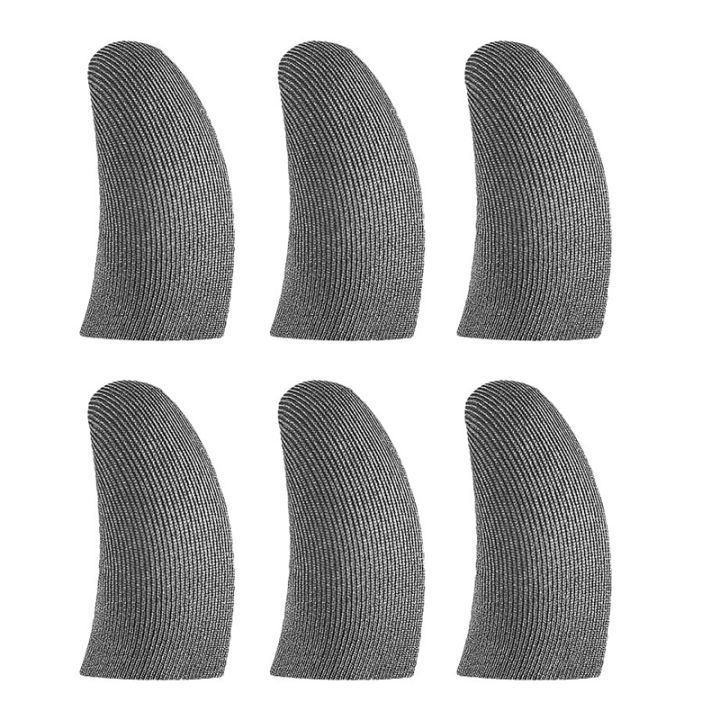 30 PCS Gaming Finger Sleeves - Thin Seamless Touchscreen Gloves For Mobile Phone/Tablet, Carbon Fiber Look (Blue Trim)