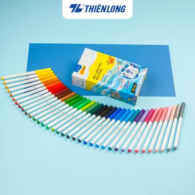 Bút lông màu Fiber Pen Thiên Long Colokit màu pastel basic retro - Bút lông màu rửa được