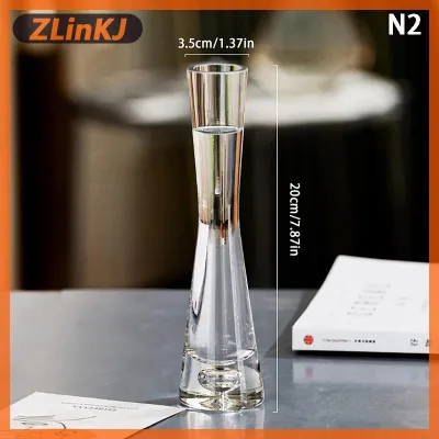 ZLinKJ แจกันดอกไม้แก้วใสแจกันขนาดเล็กไฮโดรโปนิกส์พืชดอกไม้เทอราเรียมหรูหราโต๊ะบ้านตกแต่งงานแต่งงาน