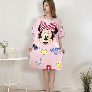 LHFriday สินค้าแนะนำ🍭ชุดนอนมินนี่🐭💘ชุดนอนกระโปรงสกรีนลายการ์ตูนติดโบว์ใหญ่🐹ชุดนอนกระโปรงแฟชั่น ผ้าดีราคาถูก 🎀