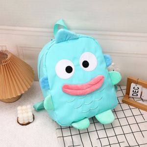 ALICE XU Cartoon Hangyodon Backpacks Nylon Doll Large Capacity Schoolbag Soft Handbag Cartoon Backpack Children