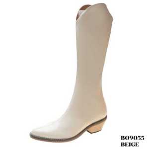 Sepatu Long Boots Flat Korea Model Kekinian Bahan kulit sistetis BO9055