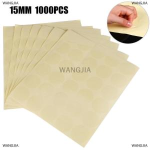 [COD] WANGJIA 1000 15mm CLEAR round Sticker ป้ายชื่อโปร่งใสวงกลมพีวีซีซีลฉลาก