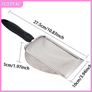 JCSYFAC Pet Cleaning Tools Stainless Steel Feces Shovel Net Cat Litter Shovel Reptiles Lizard Sand Shovel Mesh Screen Fecal Spoon