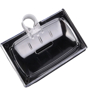 Modern Clear Soap Tray With Effluent Cavities Not Slide Base Impermeable Bathroom Addition Low Maintenance Plastic Substance Permanent