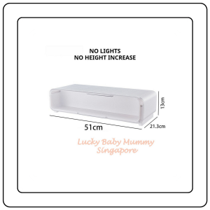 【JJ HOME】Monitor Stand with Drawer Storage LED Desktop Organizer Riser