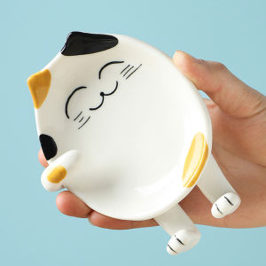 1PCS Cute  Cartoon Ceramic Pot Lid Holder Kitchen Cutting Board Pan Cover Spatula Chopsticks Utensil Holder Ladle Spoon Rest Holder