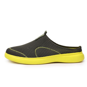 MenS Summer Half-Slippers Large Size 45 Trendy Mesh Slip-Ons MenS Backless 46 Closed-Toe Beach Sandals 47 48