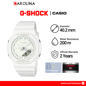 Jam Tangan Wanita Casio G-Shock GMA-P2100-7A White Dial White Resin Band