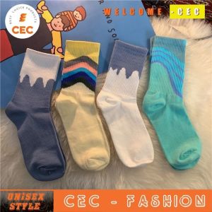 [Set 4 đôi] Tất Cổ Dài Nữ Cao Cấp Màu Sắc Phong Cách Vintage Hàn Quốc Mềm Đẹp Cá Tính Siêu Dễ Thương TN06 [CEC Store]