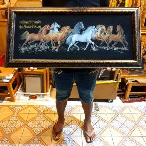 กรอบรูป ม้า ภาพม้า ม้ามงคล ม้าแปดเซียน ภาพเสริมฮวงจุ้ย มั่ง มี ศรี สุข ร่ำรวย ของขวัญ ของที่ระลึก จัดฮวงจุ้ย แต่งบ้านฮวงจุ้ย ฮวงจุ้ย