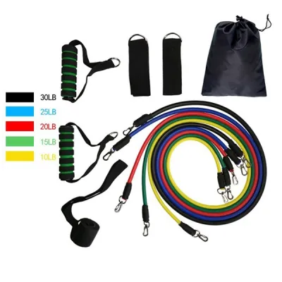 Dây Kháng Lực Đa Năng Dây Tập Gym Bộ 5 Dây Tập Thể Dục Ngũ Sắc - Chất Liệu Cao Su Bền Dai Độ Đàn Hồi Cao Dễ Tập Luyện - Dụng cụ tập cơ bụng tập gym ở nhà (MÓC SẮT)- Hàng Tốt BIGSALE 50%