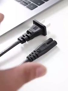 1.5M Power Supply Cable - 2-Hole Prong Cord for LED Lights Radios Speakers & Motors