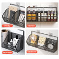 Multifunction Kitchen Wall Mounted Rack Organizer Storage Basket Hanging Shelf Bathroom Stainless Organizer. 