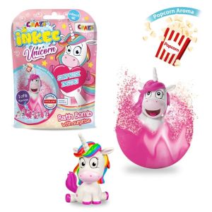 【SG Seller】INKEE –unicorn bath bomb for children with surprise bath ball 100g with unicorn figures popcorn scent