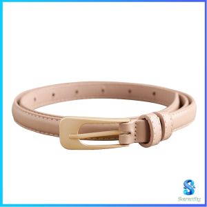 Serenity เข็มขัด​ผู้หญิง เข็มขัดแฟชั่น หนัง PU สำหรับผู้หญิง แนววินเทจ เข็มขัด Belt