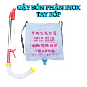 Gậy bón phân inox tay bóp Dụng cụ bón phân tặng kèm balo dệt bằng nhựa PVC siêu xịn