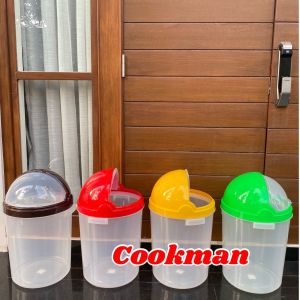 Cookman ถังขยะใส - ของจับฉลาก 300บาท - พลาสติกใส - ถังขยะมีฝาปิด - ถังขยะมินิมอล