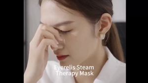 Eyerelis Steam Therapy Mask Steam Therapy for Dry Eyes 2 Levels Adjustable Eye Steamer for Dry Eye Smart Hot & Cold Steam Eyes Mask for Dark Circles Puffiness Relaxation (Blue)