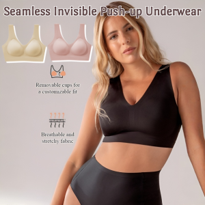 Seamless Invisible Push-up Comfortable Anti-sagging Bra New Liquid Foundation Wireless Back Beauty Underwear Plus Size