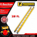 POWERHOUSE Fiberglass Extension Ladder 16-28ft 2-Section Non-Conductive PHHT - TFM. 