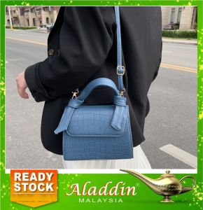 Aladdin Beg Tangan Wanita Bahu Jinjing Silang ( Elegant Croc Top Handle Dinner Sling Bag Shoulder Women Handbag ) 8P3