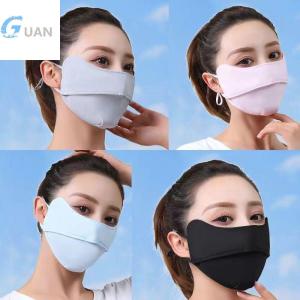 [COD] GUAN มาส์กหน้าผ้าไหมน้ำแข็งใหม่1ชิ้นป้องกันรังสียูวีปรับได้ระบายอากาศได้สำหรับผู้ชายและผู้หญิงหน้ากากกีฬาสำหรับวิ่งปั่นจักรยานกลางแจ้ง