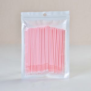 50/100 pcs Nano Cotton Swabs Fine Tip Small Head Makeup Remover Eyeliner Cleaning Stick Eyelash Makeup Removal Cotton Sticks for Beauty Care