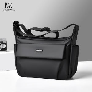 LouisWill Mens Shoulder Bag Fashion Messenger Bag Travel Bag Business Bag Large Capacity Cross Body Bag Waterproof Lightweight Casual Bag Leisure Sport Street Bag for College Student