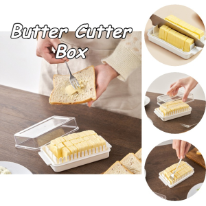 Butter Cutting Box Transparent Cheese Keeper Cutter Food Storage Kitchen Slicer Tray Container
