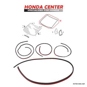 RMX Karet Dam Set Kaca Belakang Mobil Honda Civic FD 2006 2007 2008 2009 2010 2011