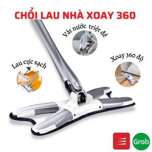 Cây Lau Nhà Thông Minh Đầu Chổi Lau Nhà Chữ X Tự Vắt Xoay 360 Độ Phukienprocare