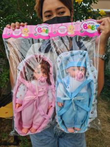 ตุ๊กตามีเสียง ของเล่นเด็ก ตุ๊กตาเด็กทารก ตุ๊กตาดูดนม ตุ๊กตาน้องผู้ชาย ตุ๊กตามีเปลนอน ของเล่นลูกสาว ของเล่นลูกชาย ตุ๊กตาราคาถูก+