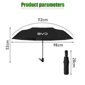 Automatic Umbrella for BYD Atto 3 Tang F3 E6 Yuan Plus Song Max F0 Qin G3 I3 Han Car Fully Folding Umbrella Sunshade Auto Accessories