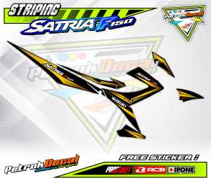 STRIPING VARIASI SUZUKI SATRIA F 150 / STICKER LIST MOTOR SATRIA F 150