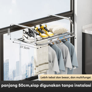 Jemuran Baju Balkon Stainless Steel Jemuran Balkon Apartemen Jemuran Handuk