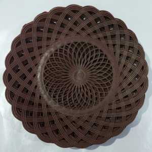 Piring Rotan Plastik tebal 1 lusin isi 12 pcs Piring Anyaman Murah piring hajatan lusinan