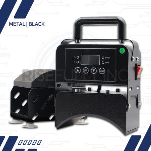 Risefully Mini Cap Press Machine Black Portable Handheld Heat Press for Net Cap Printing